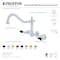 Kingston Brass KS1283PKL Duchess Wall Mount Kitchen Faucet, Antique Brass KS1283PKL - alternate 2